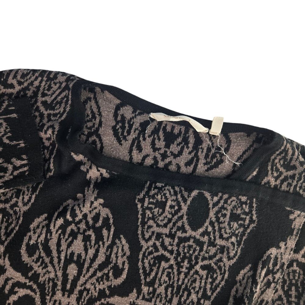 Soft Surroundings Filigree 2BV70 Womens XS‎ Black/Brown Topper Drape Cardigan